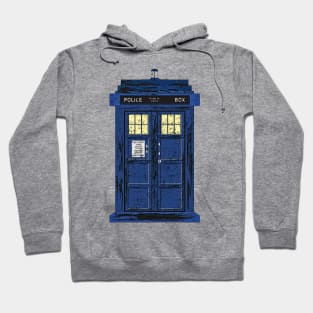 Blue Police Public Call Box - Exclusive UK Time Travel 1 Hoodie